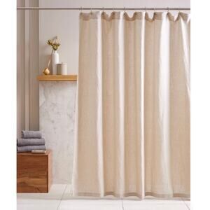 Quince European European Linen Shower Curtain 72"X72" Sand New #62